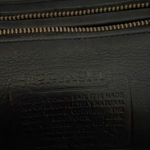 black leather coach purse medium size